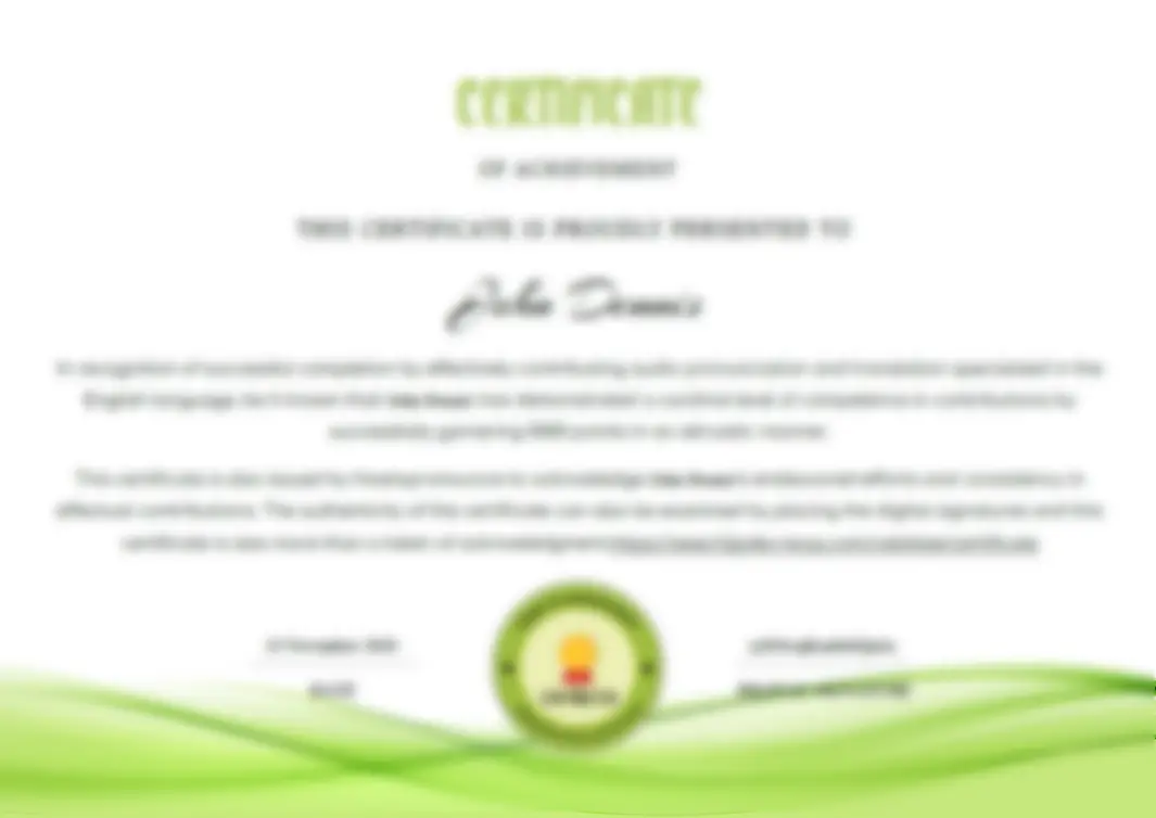 Certificate Certificate